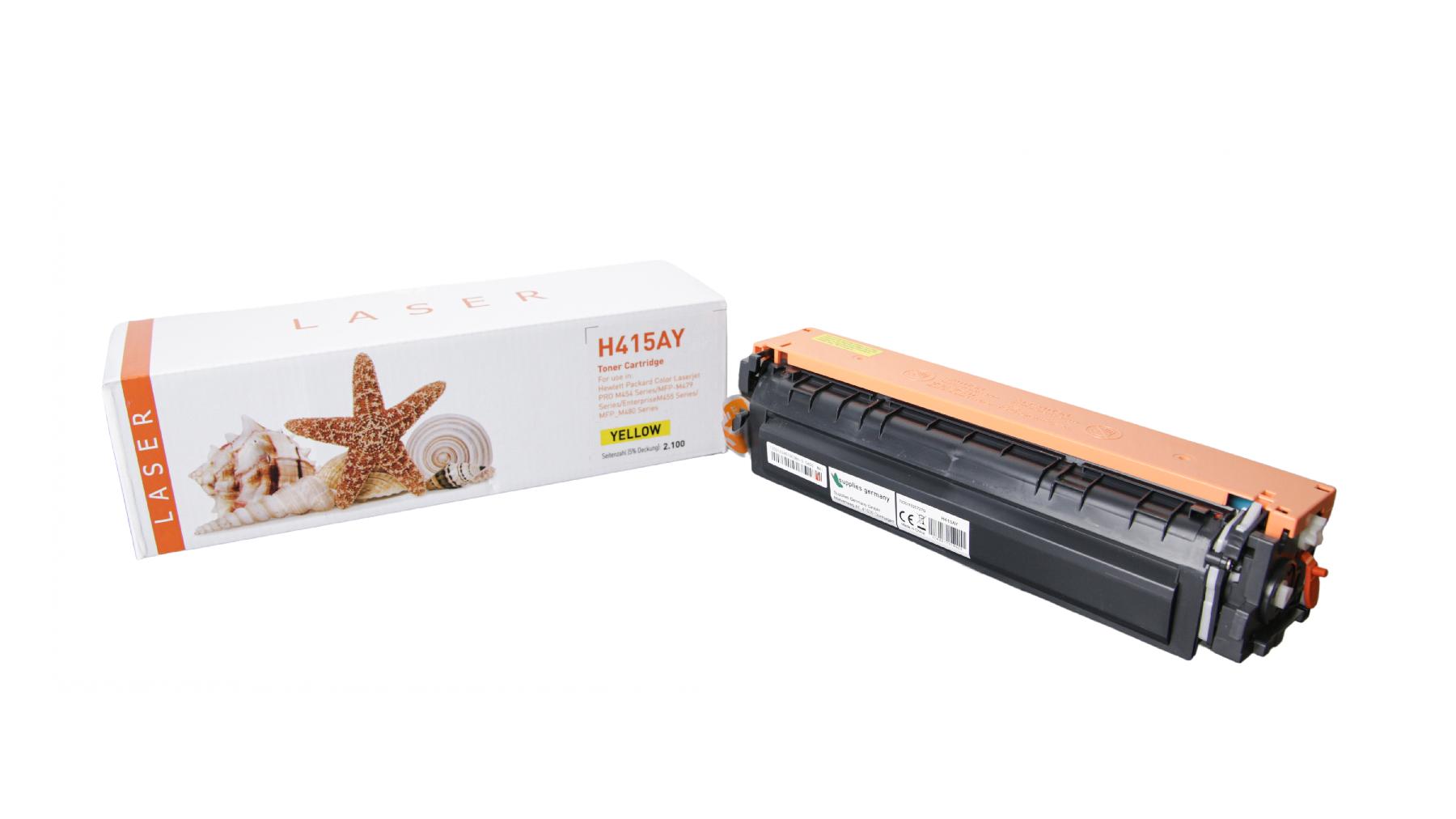 415AY alternativ Toner gelb für HP / W2032A / 2.100 Seiten