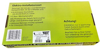 DELPHI Starter-Kit, 16-teilig, weiß - 6x Steckdose, 2x Schalter, 8x Rahmen