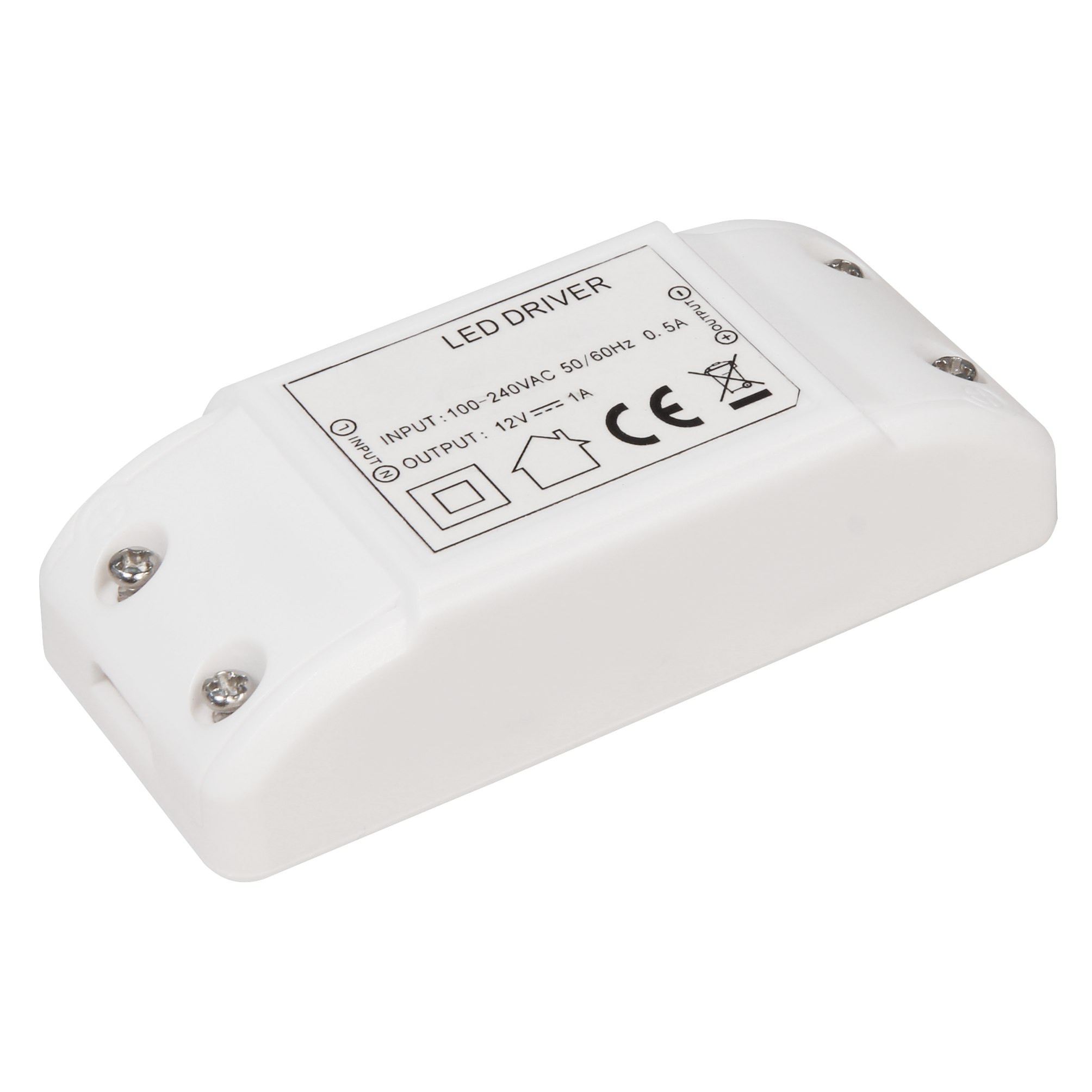 LED-Trafo McShine, elektronisch, 0,5-12W, 230V auf 12V, 88x40x23mm, Kunststoff