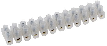 Lüsterklemmen für 1,5-2,5mm², 12 Klemmen - Messingeinsatz, transparent