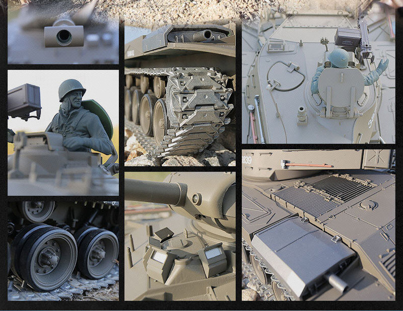 RC Panzer "M41 A3 Walker Bulldog" - Metallgetriebe & Metallketten