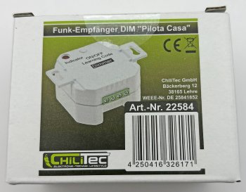 Funk-Empfänger DIM für "Pilota Casa" - dimmt Halogen- (150W) + LED-Lampen (60W)
