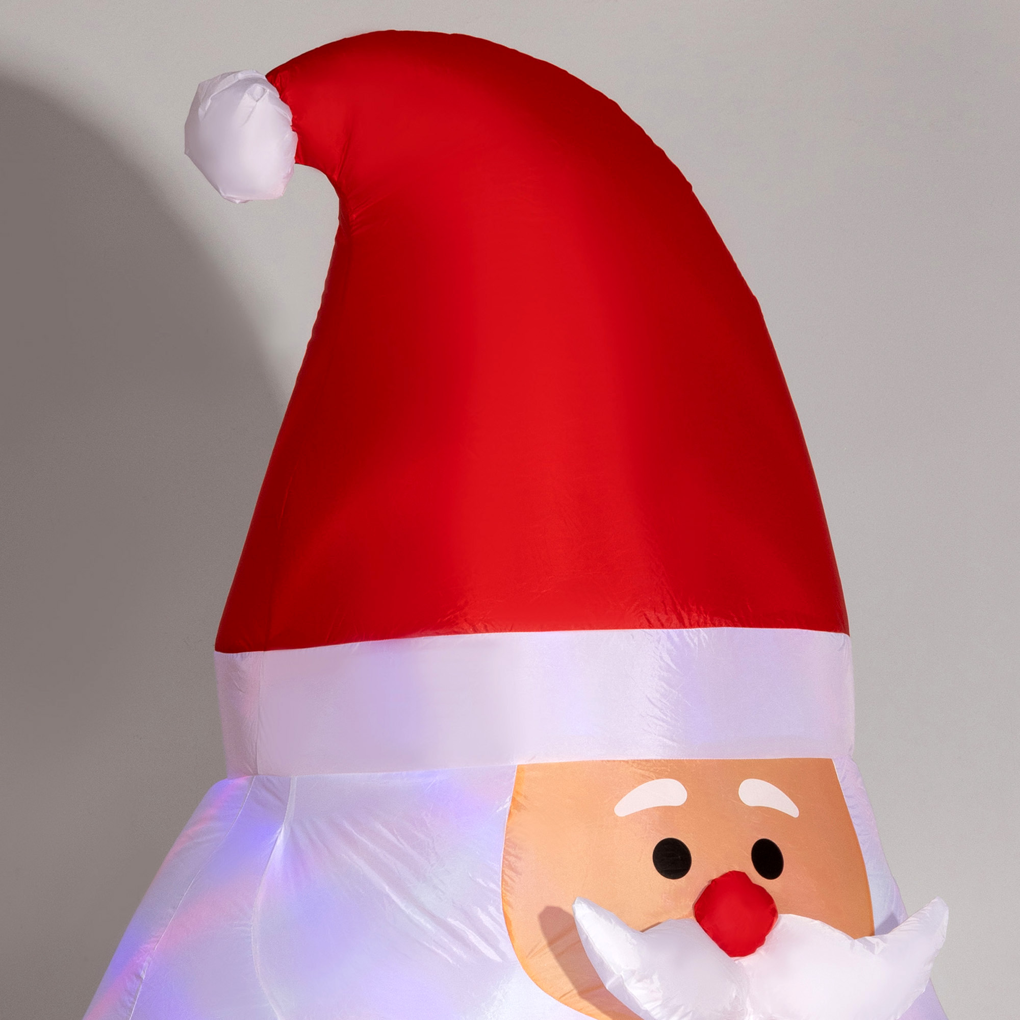 Aufblasbarer Weihnachtsmann mit rotierender Lichtkugel, Festtags-Dekoration für den Garten