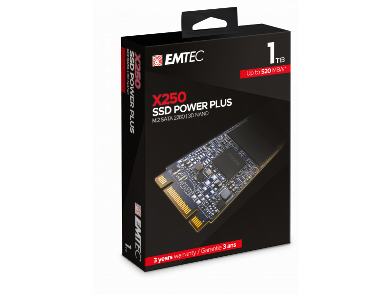 Emtec Intern SSD X250 1TB M.2 SATA III 3D NAND 520MB/sec ECSSD1TX250