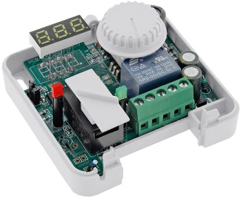 Raumtemperatur-Regler Thermostat "RT-55" - 7A, weißes LED-Display, 5-30°C, 110-230V