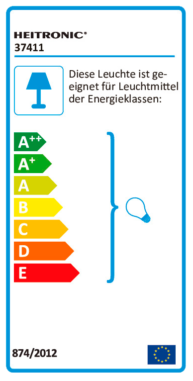 Außenleuchte, 80x450mm, Edelstahl, schwarz, IP44