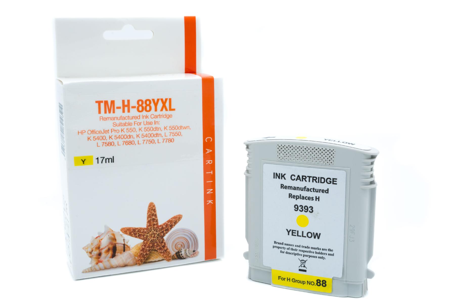 88YXL Refill Tinte gelb für HP / C9393A / 17ml