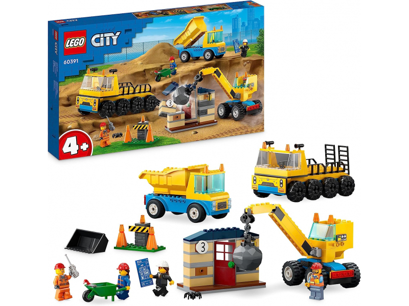 LEGO City - Baufahrzeuge und Kran mit Abrissbirne (60391)