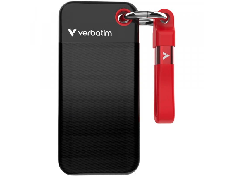 Verbatim Pocket SSD USB 3.2 1TB Schwarz/Rot - 32192