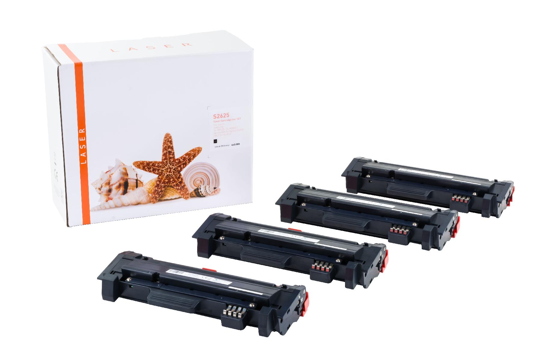 4er Set M2625 alternativ Toner schwarz für Samsung / MLTD116L/ELS / 4x3.000 Seiten