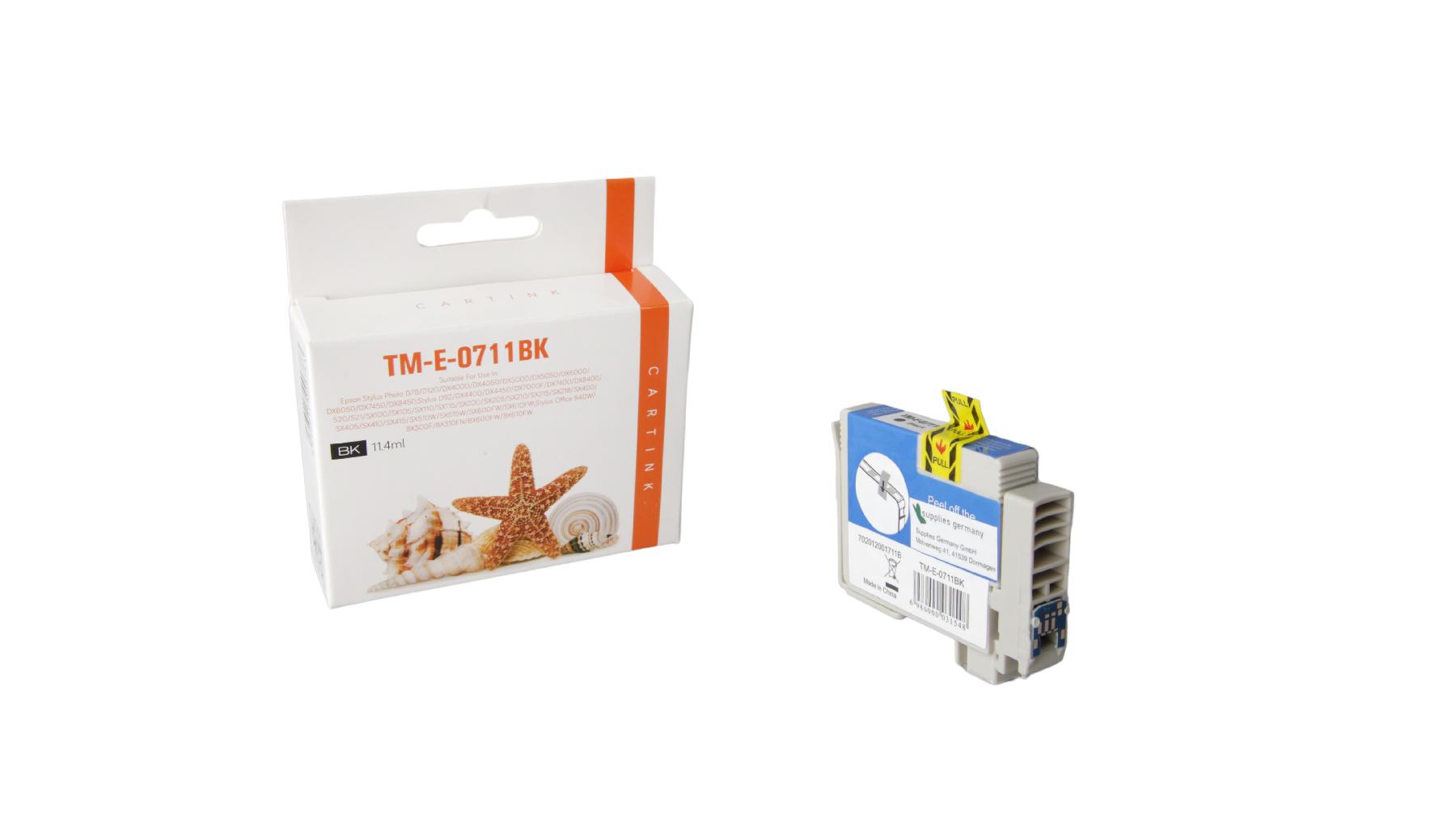 T0711 alternativ Seestern Tinte schwarz / C13T07114010 / 11,4ml