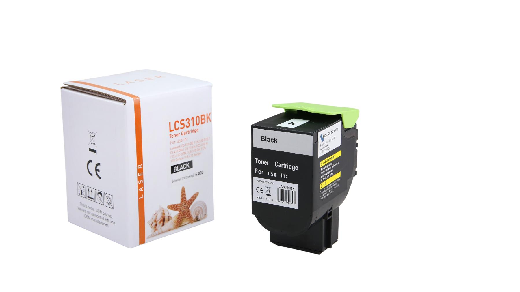 CS310BK alternativ Toner black Lexmark / 70C2HK0 / 4.000 Seiten