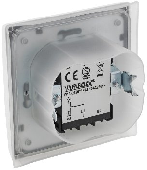DELPHI Wechsel-Schalter IP44 - 250V~/ 10A, inkl. Rahmen, UP, weiß