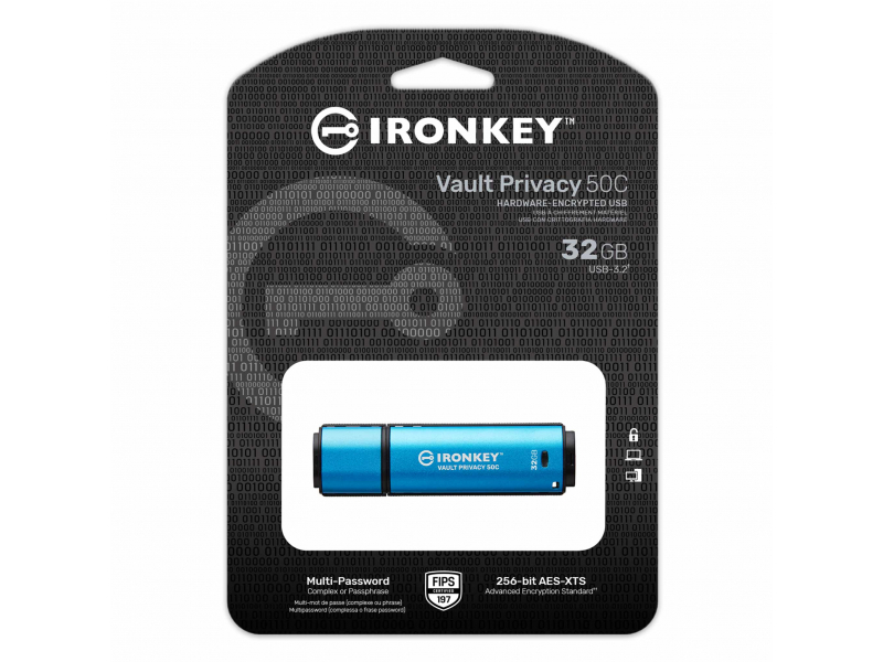 Kingston USB Flash 32GB IronKey Vault Privacy 50C AES-256 IKVP50C/32GB