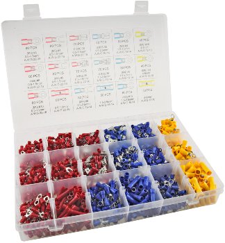 Kabelschuh-Sortiment 1200-teilig, in Transportbox, 3 Farben