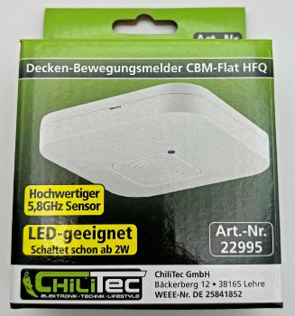 Bewegungsmelder Aufputz HF "CBM-HFQ" - LED geeignet, 8m Detektion, 800W, weiß