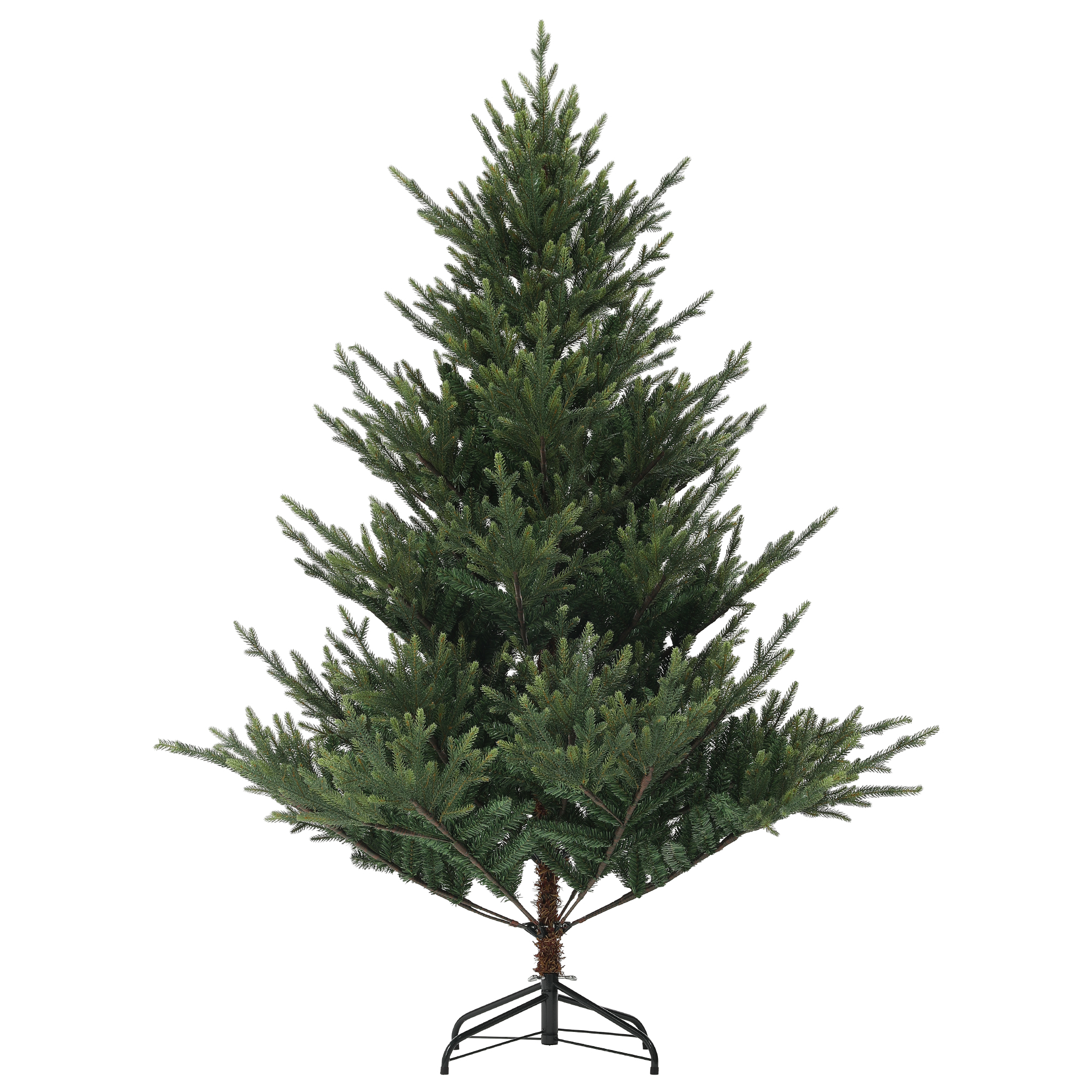 Künstliche norwegische Fichte, Weihnachtsbaum mit 1046 Spitzen, Metallsockel, Grün