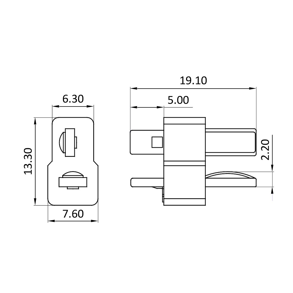Hochstromstecker/Buchse T-Dean vergoldet 1 Paar