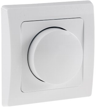 DELPHI Dimmer für LED Lampen - 250V~/ 3-60W, inkl. Rahmen, UP, weiß