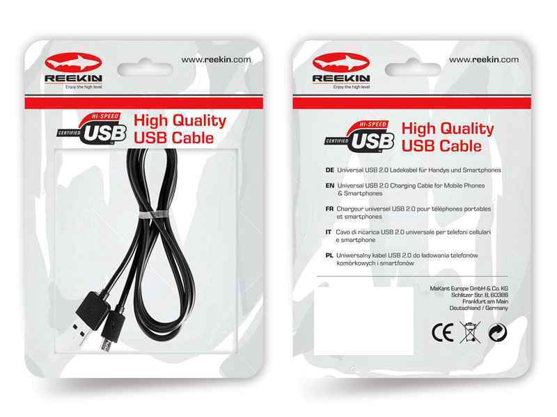 Ladekabel USB-A  MicroUSB & USB-C | 1m | schwarz