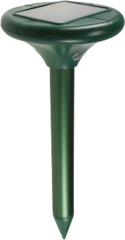 Maulwurf- + Wühlmaus-Schreck Premium - Solar, Schall + Vibration, bis zu 900m²