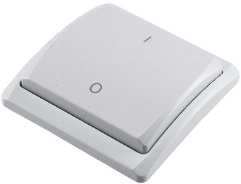 Funk-Wandsender Solo für "Pilota Casa", 433,92MHz, max. 70m, Batterie A23 Funk-Wandsender Solo für "Pilota Casa", 433,92MHz, max. 70m, Batterie A23
