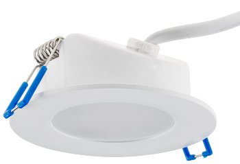 LED-Einbauleuchte "Flat-30 FR-R" 3000K - Ø85x30mm, 5W, 460lm, IP44, rund, weiß