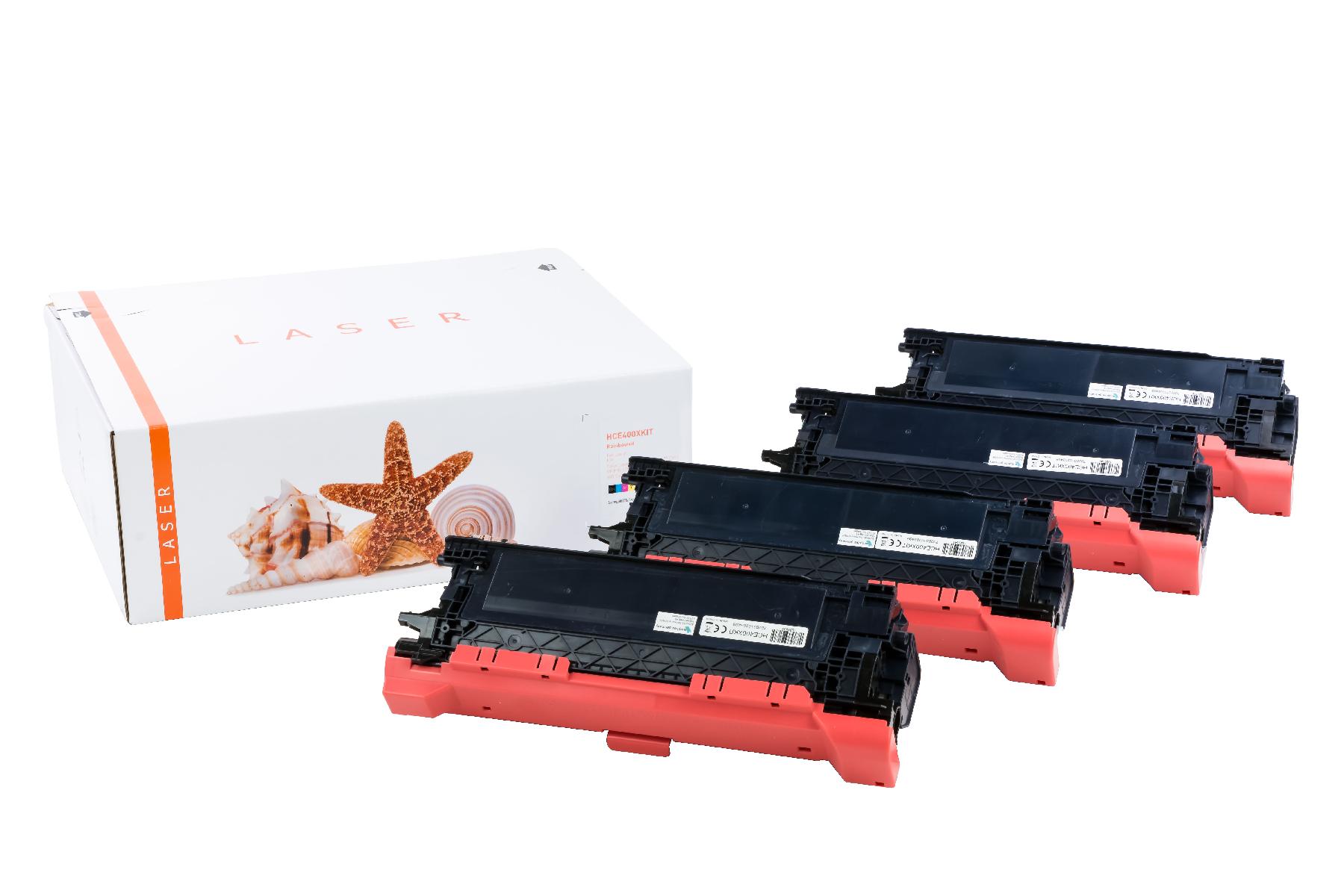 CE400XKIT alternativ Toner Rainbowkit für HP / CE400X /507A / BK11.000 / CMY6.000 Seiten