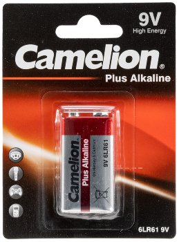 9V-Block-Batterie CAMELION AlkalinePlus, Typ 6F22, 9V