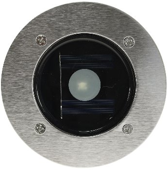 Solar LED Bodenstrahler "CTB-R", rund - ØxH 12x4cm, IP44, Edelstahl-Front