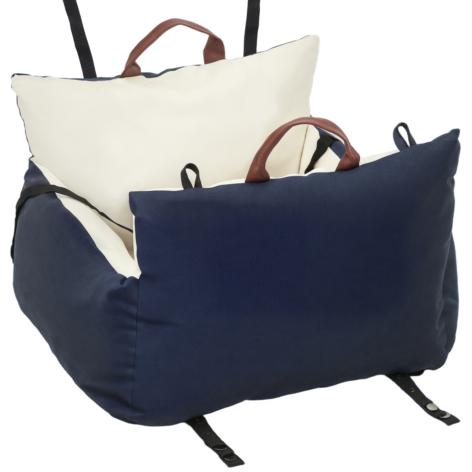 Hundeautositz, 2 Gurte, waschbare Bezüge, für Haustiere unter 5 kg, Blau