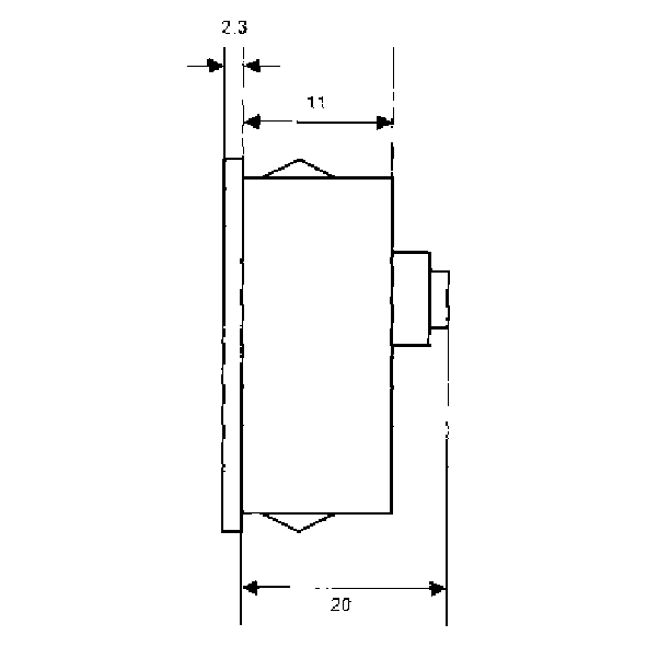 LED Voltmeter-Einbaumodul PeakTech ''LDP-235'', LCD-Anzeige, Hintergrundbeleuchtung, Rot