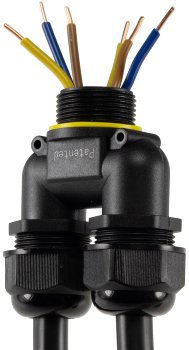 Kabelverbinder Y-Form, IP68, 450V/24A - Schraubanschluss, für Kabel Ø 8-12mm