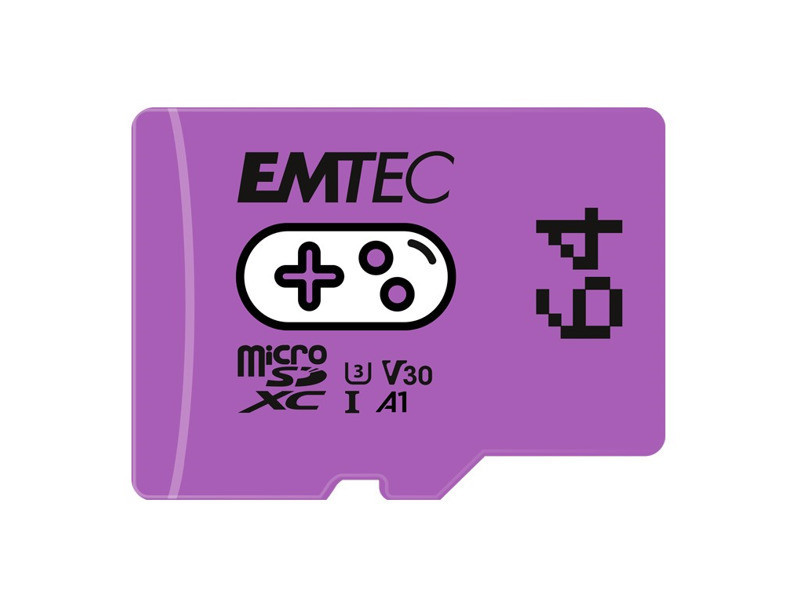 EMTEC 64GB microSDXC UHS-I U3 V30 Gaming Memory Card (Violett)