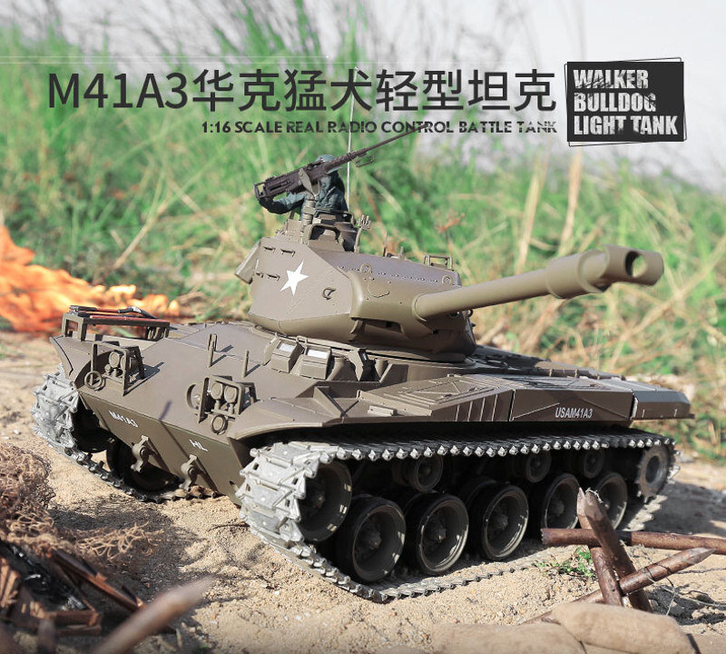 RC Panzer "M41 A3 Walker Bulldog" - Metallgetriebe & Metallketten