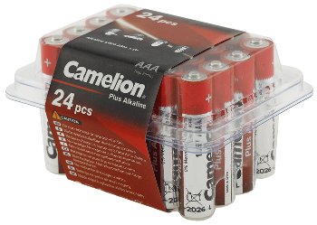 Micro-Batterien CAMELION AlkalinePlus - Typ AAA/LR03, 1,5V, 24er Haushaltsbox
