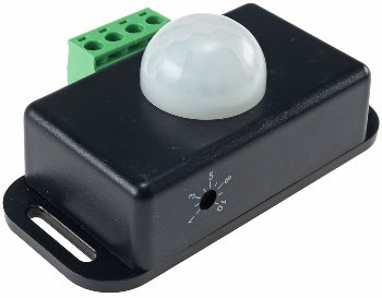 12-24V Bewegungsmelder, max. 6A - bis 8m Reichweite, 60°, 1-10min