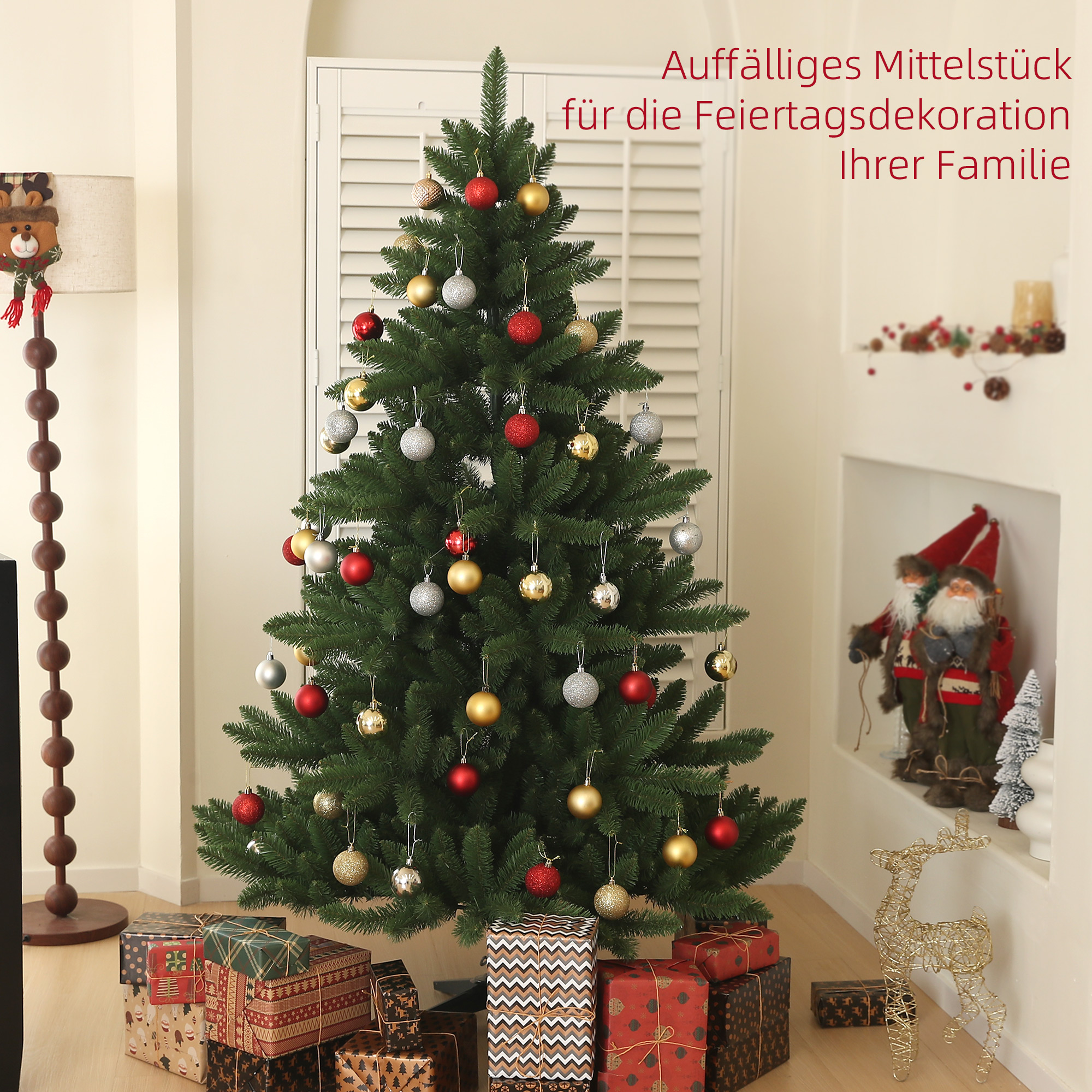 Weihnachtsbaum, Nordmanntanne, naturgetreu, breit & üppig, 180 x ?120 cm, Grün