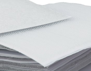 Klett-Pads 10Stück, selbstklebend - 2-lagig, 10x10cm, weiß