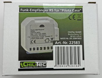 Funk-Empfänger RS für "Pilota Casa" - max. 500W, für Rolladen-Steuerung