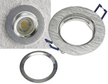 Einbaustrahler "CTE-84R"  Rund Ø84mm - Einbau Ø68mm, schwenkbar, Clip Ring
