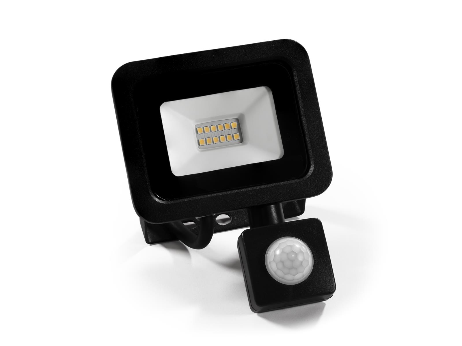 LED-Außenstrahler McShine ''Slim'' 10W, 850lm, IP66, 4000K, Bewegungsmelder, Aluminium