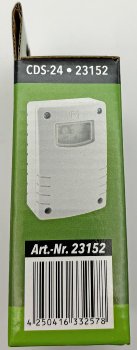 Dämmerungsschalter "CDS-24" IP54 - 230V, 10A, 3-500 Lux, Wetterfest
