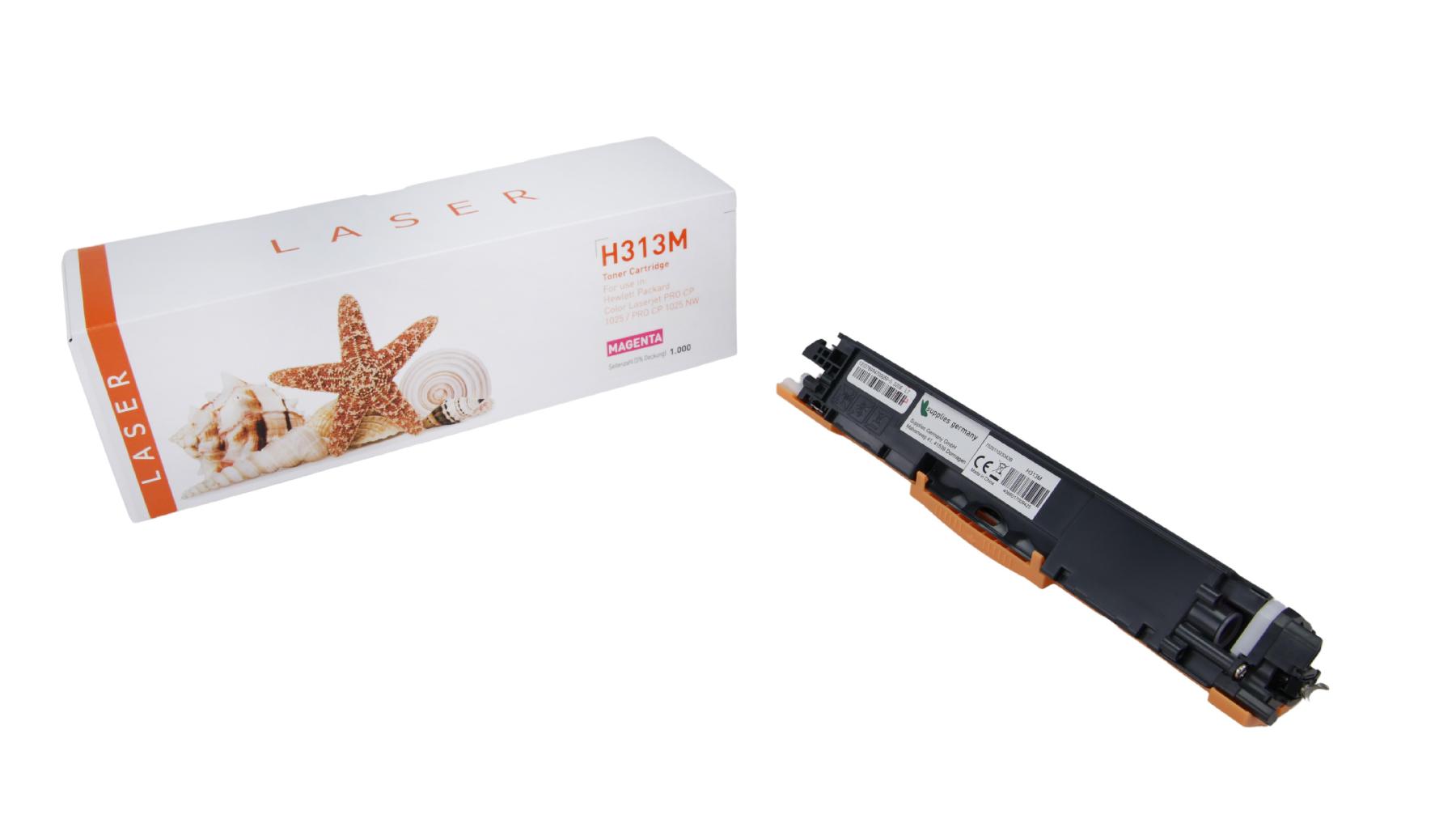 CE313M alternativ Toner Magenta für HP / CE313A / 126A / 1.000 Seiten