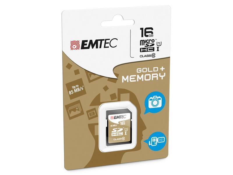 SDHC 16GB Emtec CL10 EliteGold UHS-I 85MB/s Blister