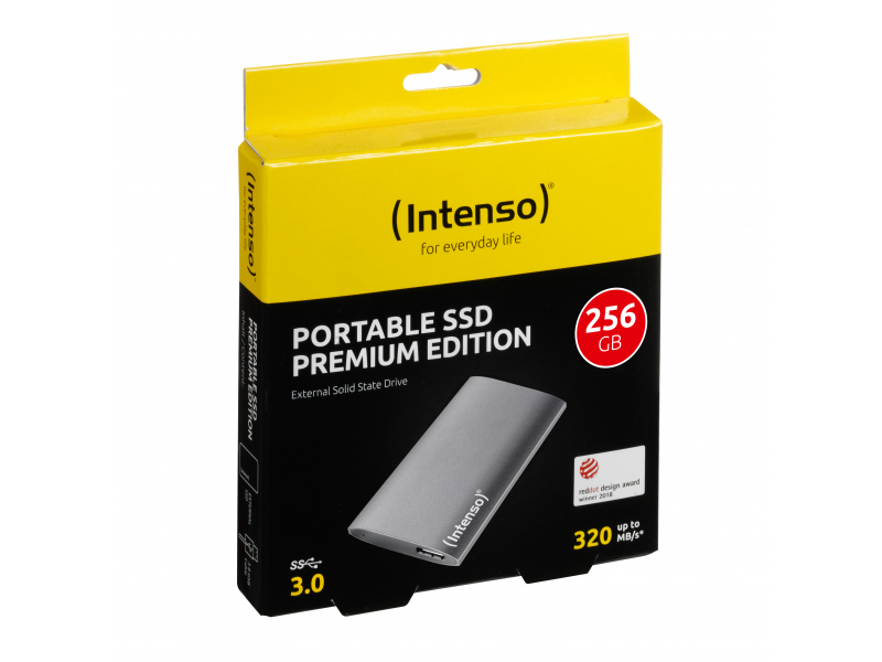 Intenso Externe SSD 1,8 256GB USB 3.0 Aluminium Premium 3823440