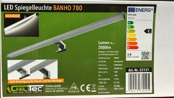 LED Spiegelleuchte "Banho 780" - 230V,14W, 2000lm, 78cm, Neutralweiß