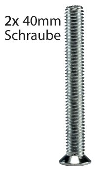 Abschließbarer Fenstergriff, weiß - 2 Schrauben, 2 Schlüssel