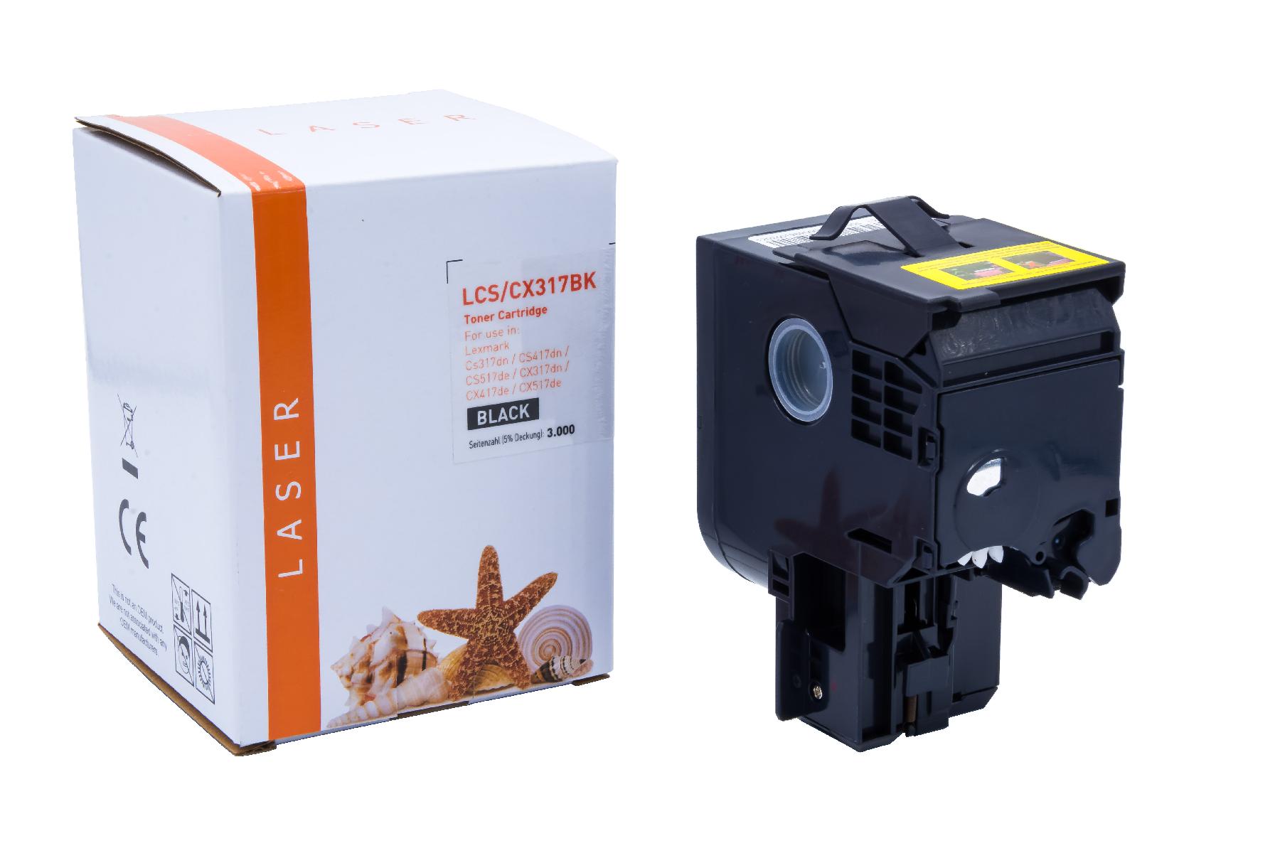 CS/CX317BK alternativ Toner black Lexmark / 71B20K0 / 3.000 Seiten
