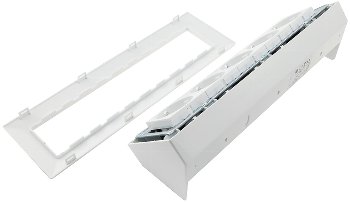 5-fach Steckdosenblock, weiß - 250V~/ 16A, Aufbaumontage